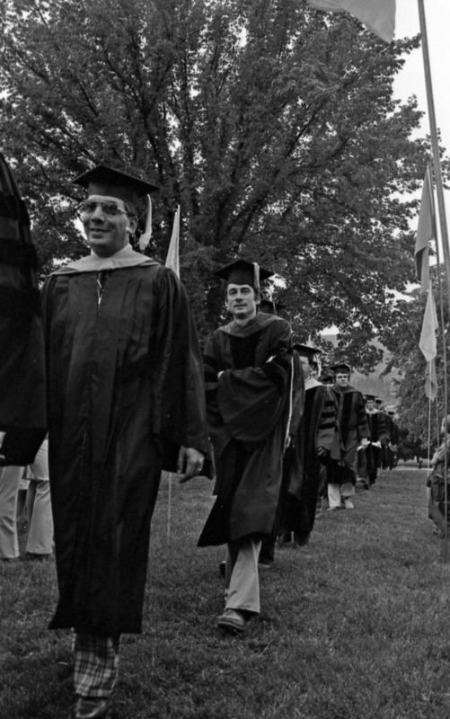 1977 Graduation, Faculty Walk 05