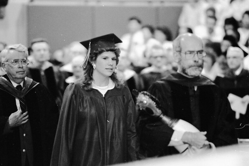 1986 Graduation, Faculty Walk 04
