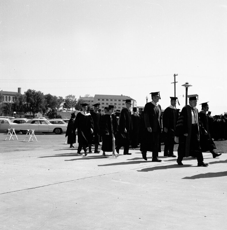 1970 Graduation, Faculty Walk 03