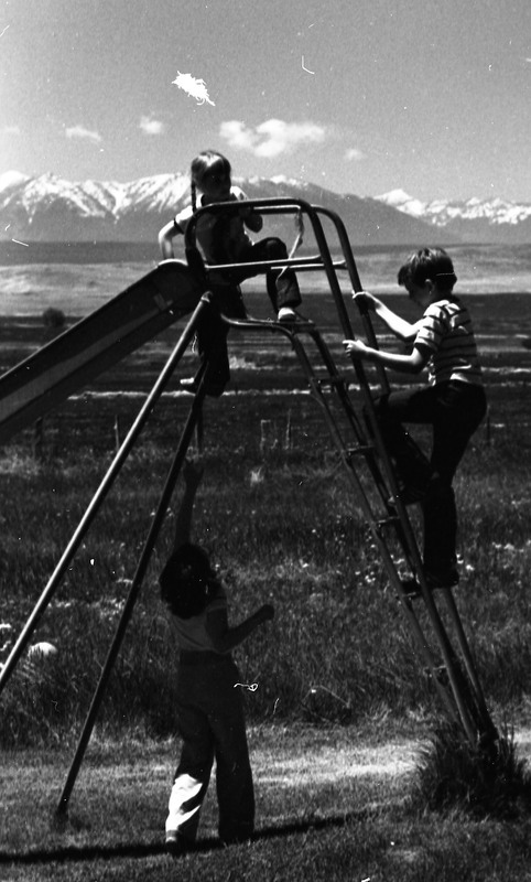 1979 Keating School, Children Playing Outdoors 03