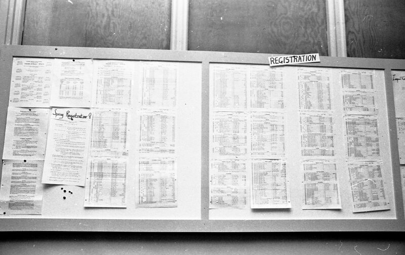 1974 Registration, Bulletin Board 02