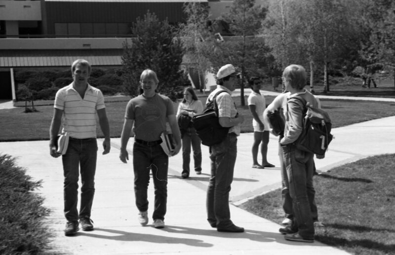1985 Students, April Outdoor Candid Shots 18