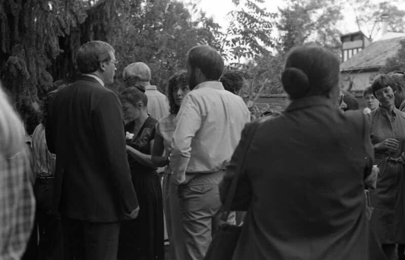 1984 School Begins, Faculty &amp; Staff Reception at President Gilbert's House 04