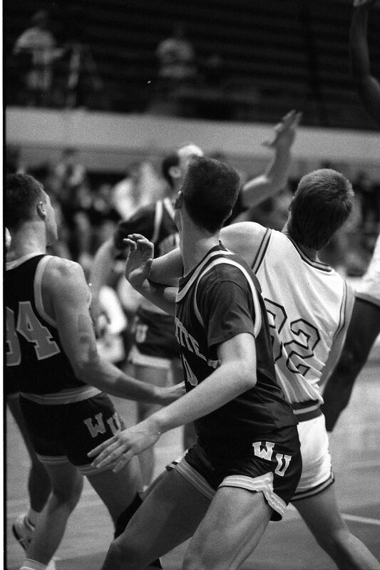 1991 Men's Basketball Action, Willamette University at EOSC 02