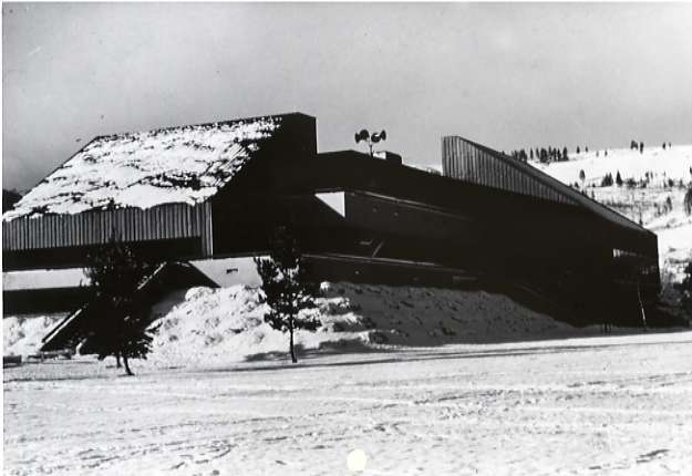 70's Hoke Hall in Winter