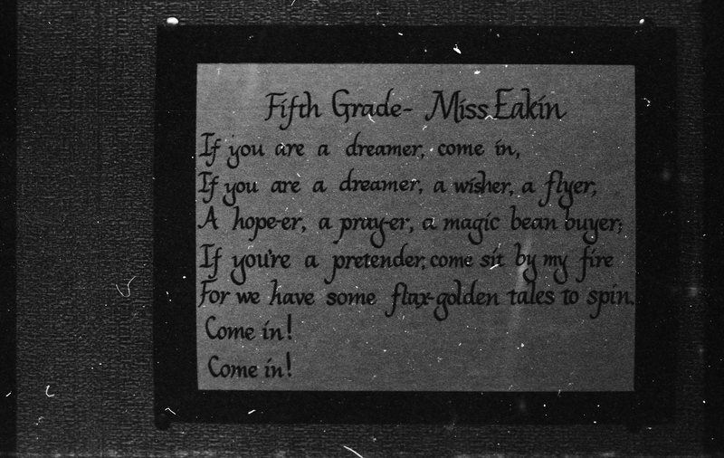 1981 Ackerman Elementary Sign, 5th Grade