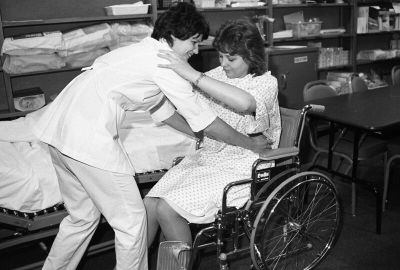 1986 Nursing Program, Wheelchair Assistance 04