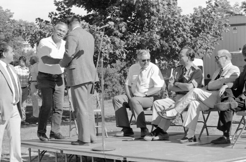 1988 Loso Hall, Groundbreaking Ceremony, Set-up 03