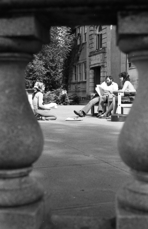 1977 Students, Paperwork Outdoors 02
