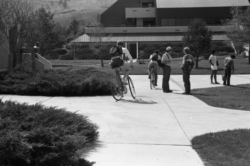 1985 Students, April Outdoor Candid Shots 22
