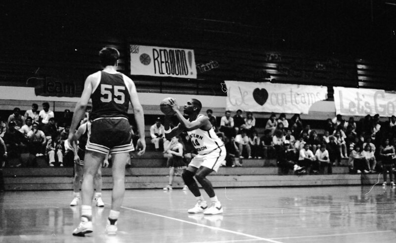 1988 Basketball Action, Whitman College at EOSC 03