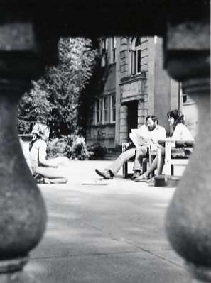 1977 Students, Paperwork Outdoors 01