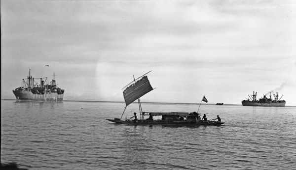 Biak Natives, Long Canoe