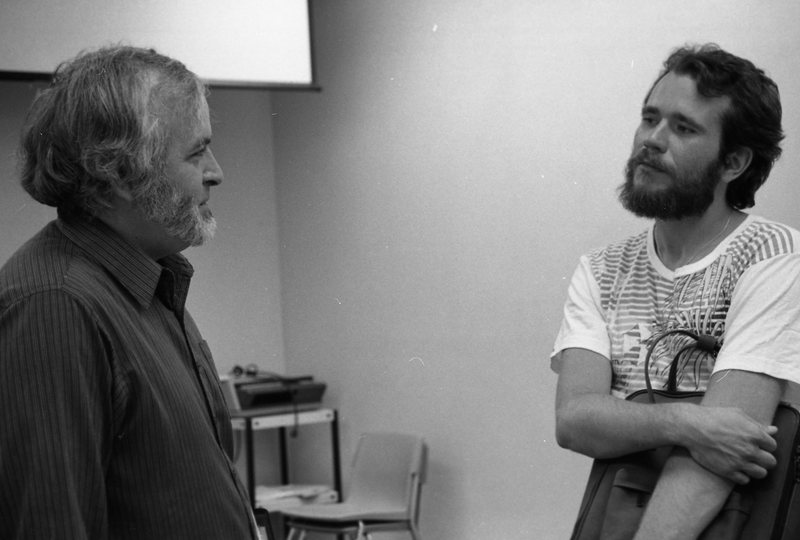 1985 August, Student Consults Professor 01