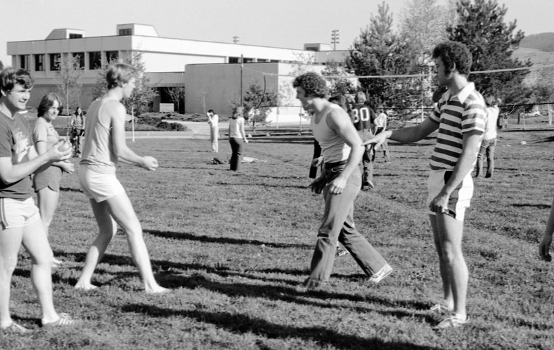 1981 Dorm Play Day &amp; Steak Fry, Water Balloons 06