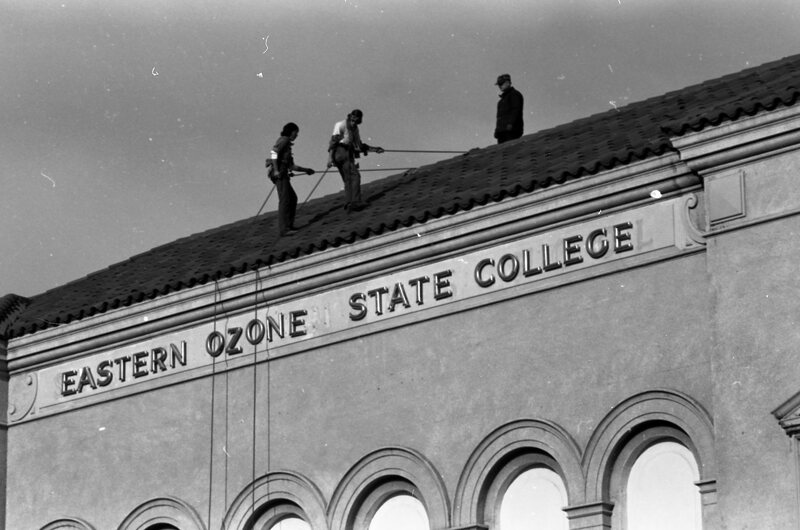 1976 Outdoor Program Rappelling, Changing Signs 06