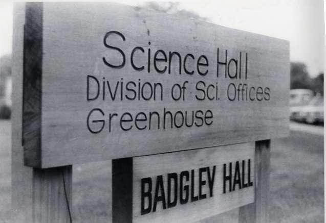 80's Badgley Hall Sign