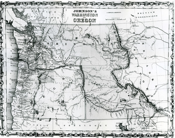 Map, Washington &amp; Oregon