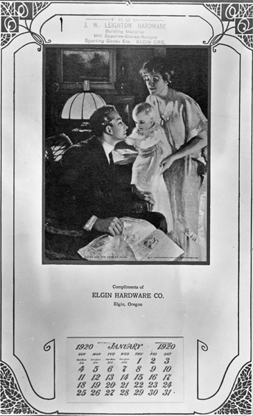 Calendar, Elgin Hardware Co. 2