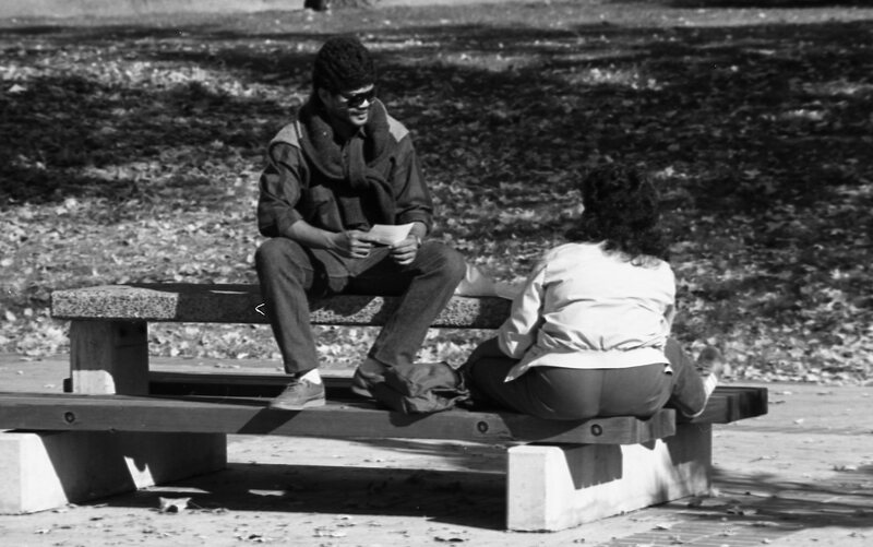 1985 Students, October Outdoor Candid Shots 06