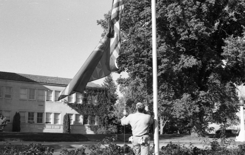 1979 Flags Being Hung 2