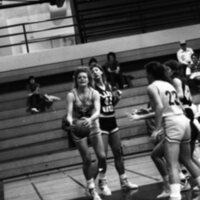 1987 Women's Basketball Action, George Fox at EOSC 09