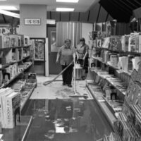 1978 Hoke Hall, Flood Bookstore Cleanup 12