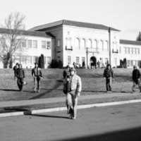 1983 Students, Walking on Campus 01