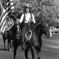 1981 Homecoming Parade, Horses &amp; Flags 01