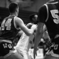 1991 Men's Basketball Action, Willamette University at EOSC 04