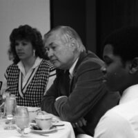 1986 Chancellor William "Bud" Davis Visit, Luncheon 06