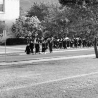 1975 Graduation, Faculty Walk 03