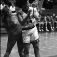 1991 Women's Basketball Action, Western Baptist at EOSC 12