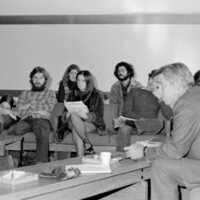 1975 Students, Conversations with President Rodney Briggs 06