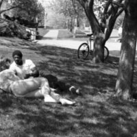 1985 Students, April Outdoor Candid Shots 07