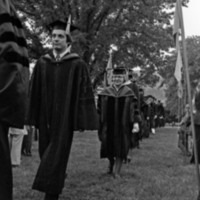 1977 Graduation, Faculty Walk 04