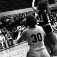 1987 Women's Basketball Action, George Fox at EOSC 06