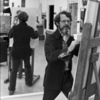 1976 Employees, Ian Gatley Sketching Photographer Mark Claesgens 06