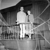 1949-50 Students, Railing Indoors
