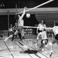 1983 Volleyball, EOSC vs. Lewis &amp; Clark, Action 03