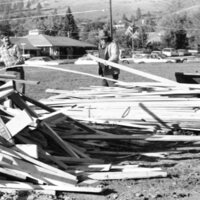 1987 Homecoming Bonfire Set-up 05