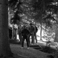 1983 Student Reception at President Dave Gilbert's House 09