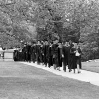 1976 Graduation, Faculty Walk 03