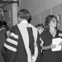 1985 Graduation, Faculty Walk 07