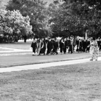 1975 Graduation, Faculty Walk 02