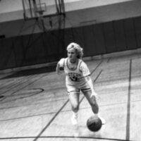 1987 Women's Basketball Action, George Fox at EOSC 22