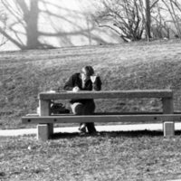 1985 Students, March Outdoor Candid Shots 01