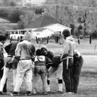 1974 Flag Football Huddle