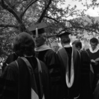 1981 Graduation, Faculty Outdoors 04
