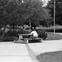 1985 Students, May Outdoor Candid Shots 29